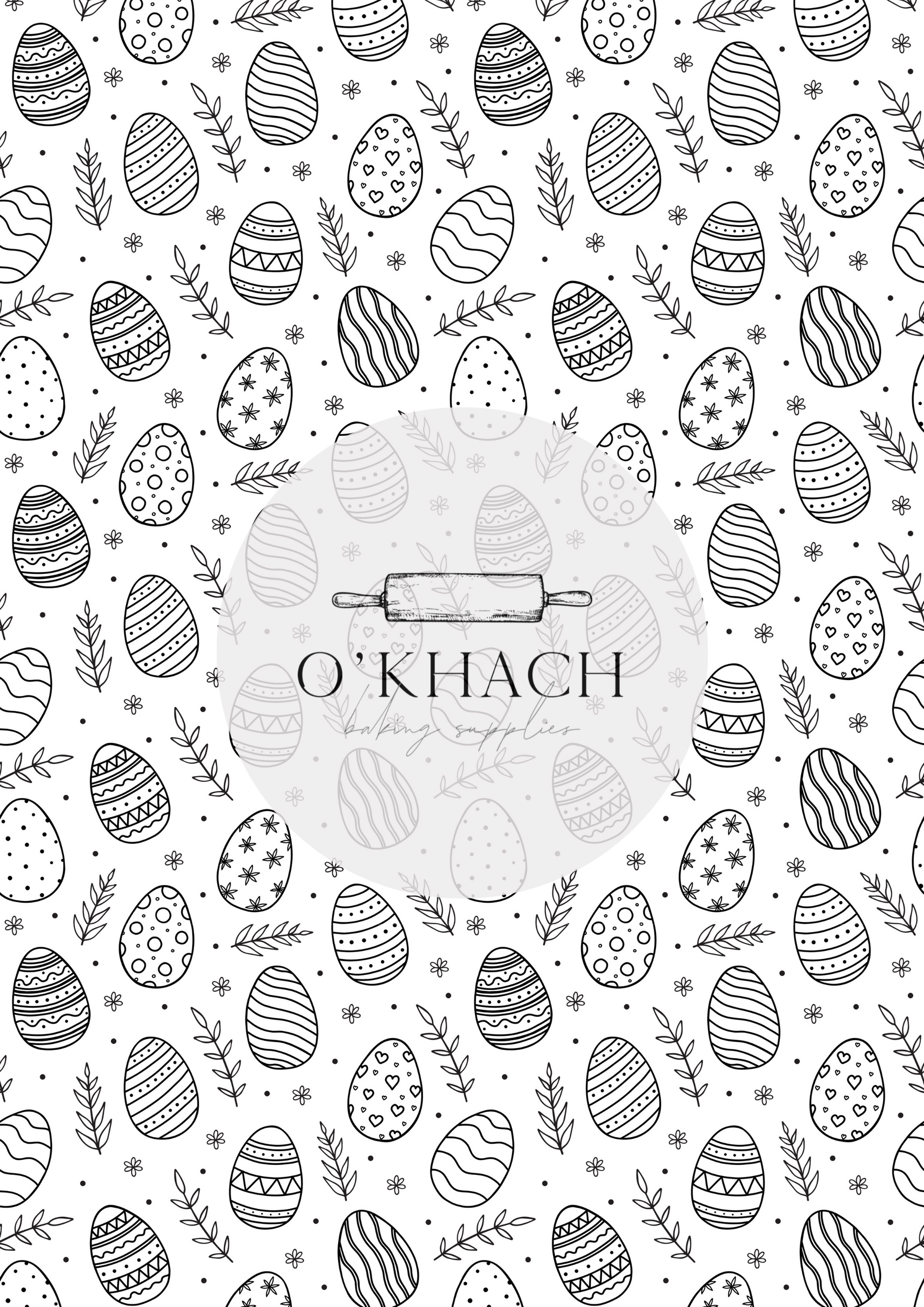 Easter Pattern No.34 - Edible Image - Premium Edible Image from O'Khach Baking Supplies - Just $16.99! Shop now at O'Khach Baking Supplies