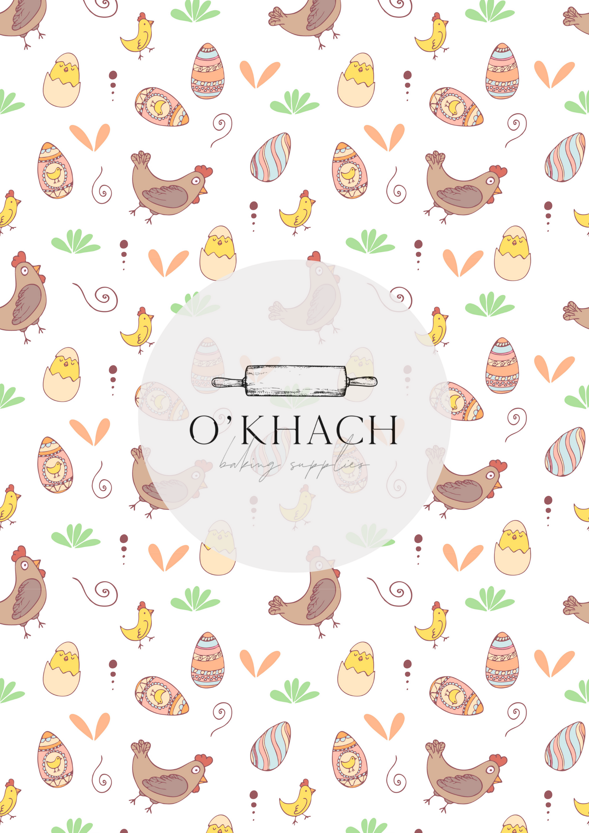 Easter Pattern No.41 - Edible Image - Premium Edible Image from O'Khach Baking Supplies - Just $16.99! Shop now at O'Khach Baking Supplies