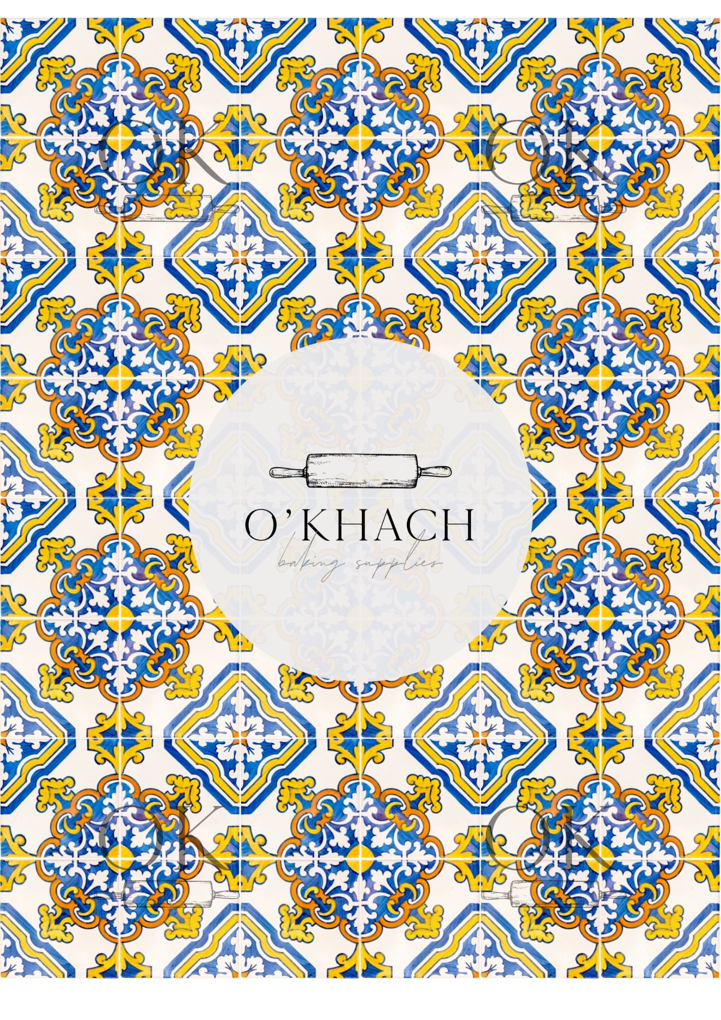 Positano & Lemon Details Pattern No.7 - Edible Image - Premium Edible Image from O'Khach Baking Supplies - Just $16.99! Shop now at O'Khach Baking Supplies